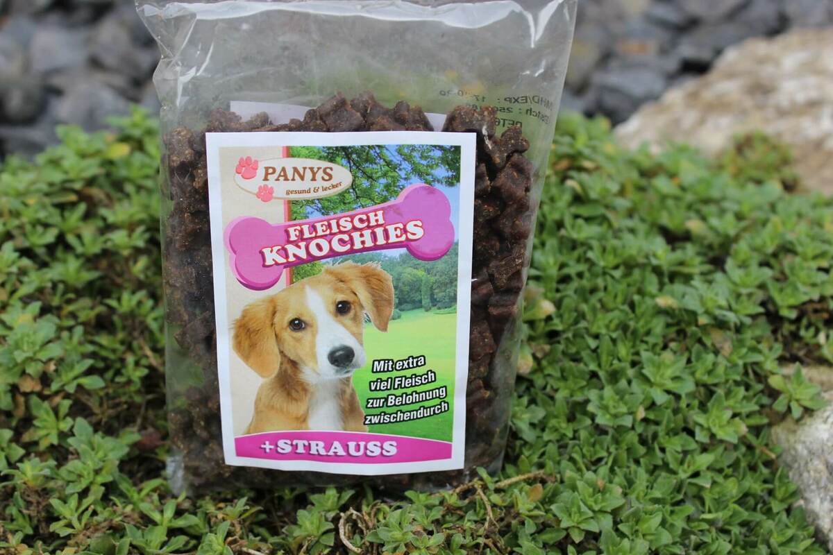 Fleischknochies mit Strauss | 150g & 500g